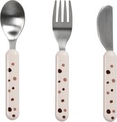 Done By Deer Cutlery Set Dreamy Dots Powder