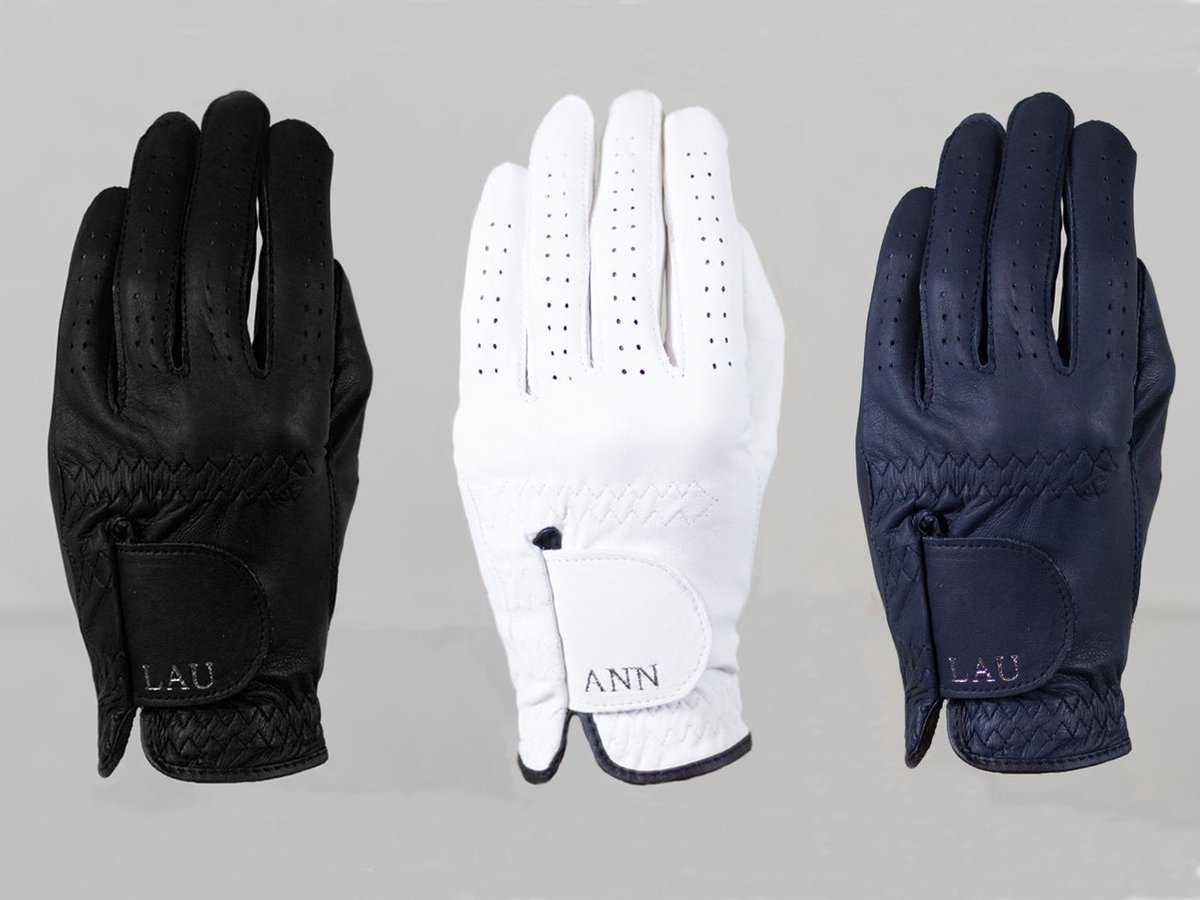 MEN Het Perfecte Golf Cadeau Zwarte Premium Gepersonaliseerde Cabretta Lederen Golfhandschoen Accessoires Handschoenen & wanten Sporthandschoenen 