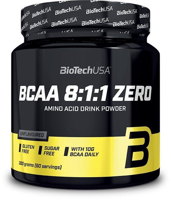 BiotechUSA BCAA 8:1:1 - BCAA Zero - Suikervrij - Glutenvrij - 250 gram - Blue Raspberry Smaak