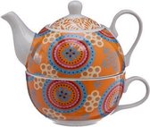 Theepot met Mok Deco - ø11xh14cm - Theepot 38cl - Mok 30cl