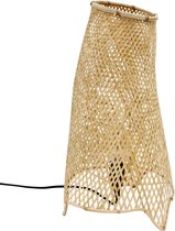 HK Living - Organic Bamboo Wicker Taffellamp - Nachtlamp- Ledlamp - Sfeerlamp - E27 - 28x28x50 - Maat L
