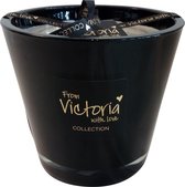 Victoria with Love - Kaars - Geurkaars - Glossy Black - Medium - Glas - Indoor