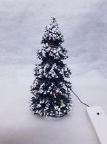 Totally Christmas | Kerstboom met sneeuw 22 cm | inclusief verlichting | Kerstdorp | Type TC130