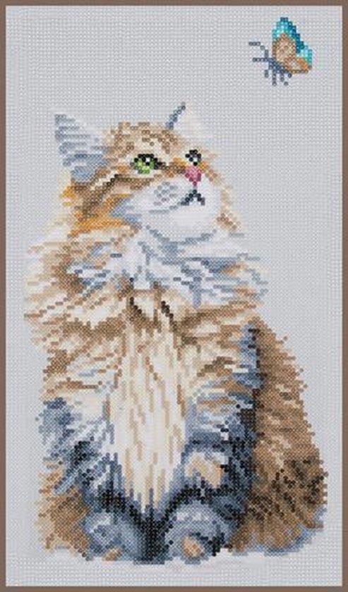 Lanarte Borduurpakket - Borduurset - Borduurpakket volwassenen - Diamond painting kit - 21 x 39cm - Boskat - PN-0184322