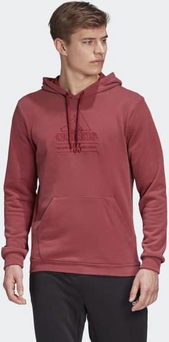 Adidas M BB HD GD3832 - Donkerrode Heren Hoodie - maat S | bol.com