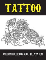 Tattoo coloring book for adult relaxation