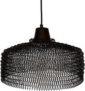 KRAM. | Hanglamp gevlochten metaal L | Ø 37 x 22 cm | E27 | Zwart bruin