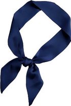 MINIIYOU® Dames haarsjaaltje navy  effen 90x5 cm | haar lint - dames haar sjaal - hoofdband | dames haarband | haarsjaal meiden - tieners - dames | sjaaltje - lint