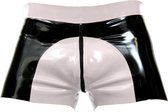 Mister B rubber shorts - wit zadel - xl