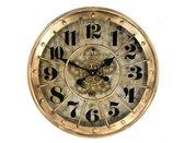 Clock Gear Ø60cm Ant.gold/White