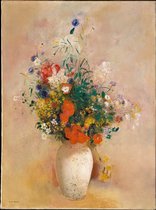 Odilon Redon, Vaas met bloemen, 1906 op canvas, afmetingen van dit schilderij zijn 60 X 100 CM