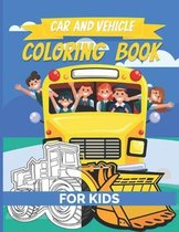 Car And Vehicle Coloring Book For Kids