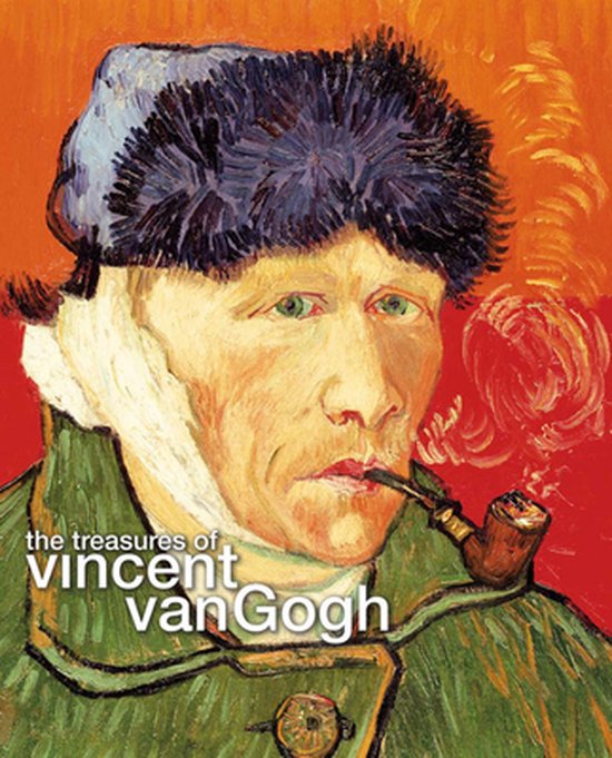 Boekomslag met een schilderij van Vincent van Gogh met een verband om zijn hoofd en een pijp in zijn mond.