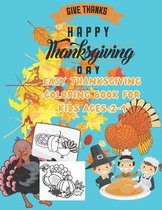 Easy Thanksgiving Coloring Book for Kids Ages 2-4