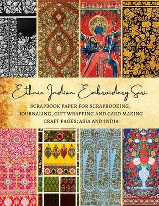 Ethnic Indian Embroidery Sari Scrapbook Paper for Scrapbooki ... - cover