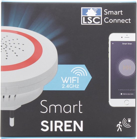Shipndsell - inbraakalarm - LSC Smart Connect slimme sirene - te combineren met door sensor and movement sensor - WIFI