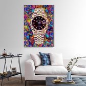 Rolex schilderij - Canvas poster - Canvas - Rolex - Schilderij - Poster - Premium decoratie - Huisdecoratie - 60x80cm - XL Canvas - Valentijn cadeau voor hem