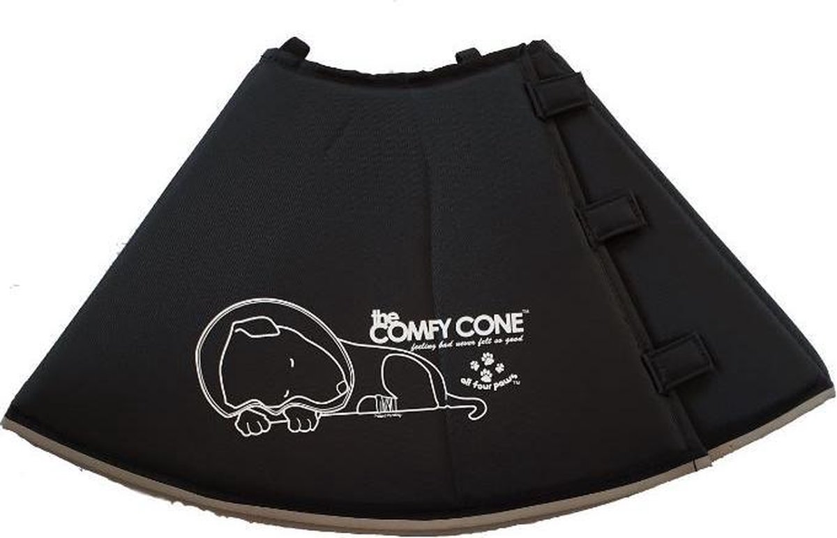 Comfy Cone hondenkap zwart