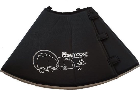 Comfy cone hondenkap zwart l 38-46cm / 25 cm hoog