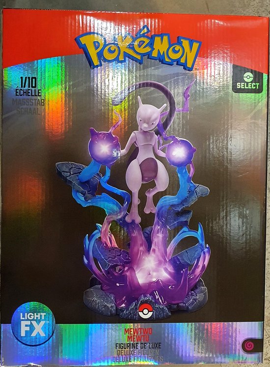 Pokemon 13 Large Mewtwo Deluxe Collector Statue Figure - LED