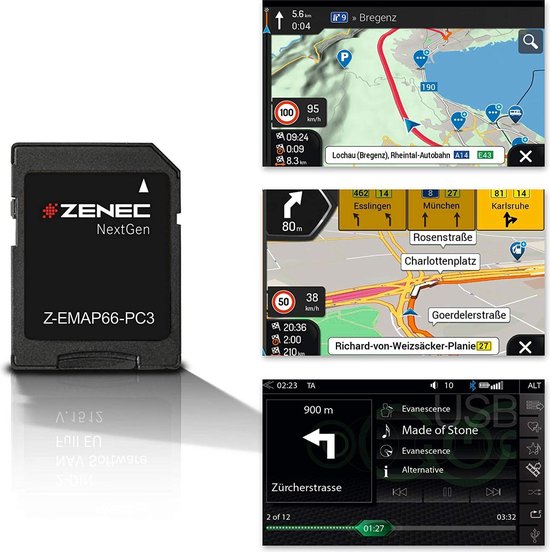 Chip bord Oeps Zenec Z-EMAP66-PC3 | Navigatie software SD-kaart - Z-N956, Z-N965 en Z-  N966 | bol.com