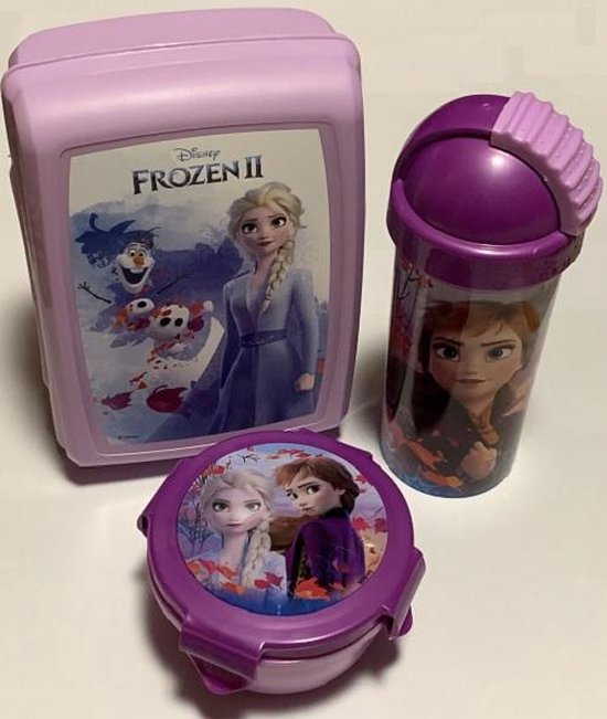 Curver Disney Frozen2 Lunchbox Set + hersluitbare drinkbeker en fruitbakje  | bol.com