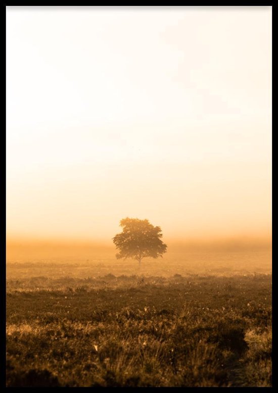 Poster Ginkelse Hei - 30x40 cm Met Fotolijst - Natuur Poster - WALLLL