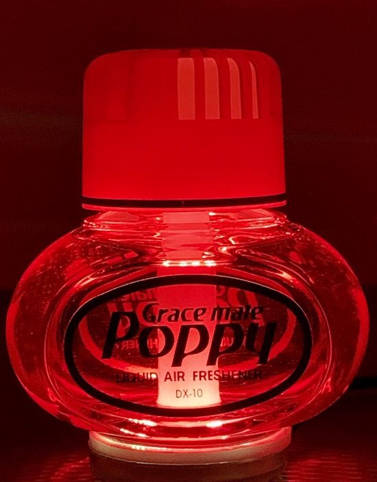 Poppy Grace Mate Luchtverfrisser KERS flesje 150 ML. INCL. LED lampje met USB-RGB aansluiting - POPPY GRACE MATE®