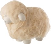 J-Line Schaap Pluche Poly Wit