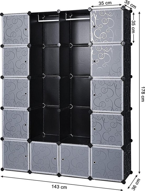 Escalier Cube de rangement hauteur 200 cm Transparent