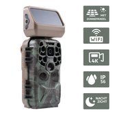 Baucy M-702 Wildlife Camera - Wild Camera - Foto's en Video’s - Met Zonnepaneel - Met WiFi en App - 20MP - 4K ULTRA HD -  IP56 Waterdicht - Observatiecamera - Nachtvisiecamera - Outdoorcamera