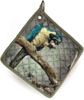 Pannenlappen - set van 2 - Parrot - 25x25cm
