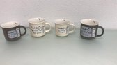 Thee-koffie kopjes - 'Grandpa is the most gentle - 4 stuks - 2 kleuren