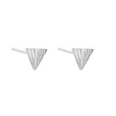 Oorknopjes triangle tiger zilver