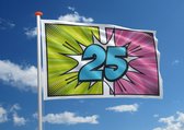 Verjaardagsvlag: '25' - 70x100 cm