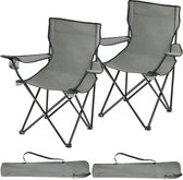 tectake - set van 2 Campingstoelen Gil grijs  - 403876