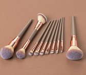 10-Delige kwasten set | bruin rosegold