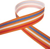 Holland Lint 16mm (1,6cm) | Nederlandse Vlag | Vlaggenlint | Grosgrain Ripsband | Oranje Rood Wit Blauw | Koningsdag | Luxe Kwaliteit | Rol van 22,85 Meter