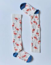 Leuke steunkousen klasse 2 - Flamingo - Maat M/L - Snuggle Socks