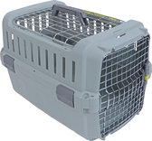 Reismand - Transportbox - Reiskennel Maat: medium -  Afmetingen: 59,3x39x43,2 cm - maximaal 10 kg - Kleur: moss grey