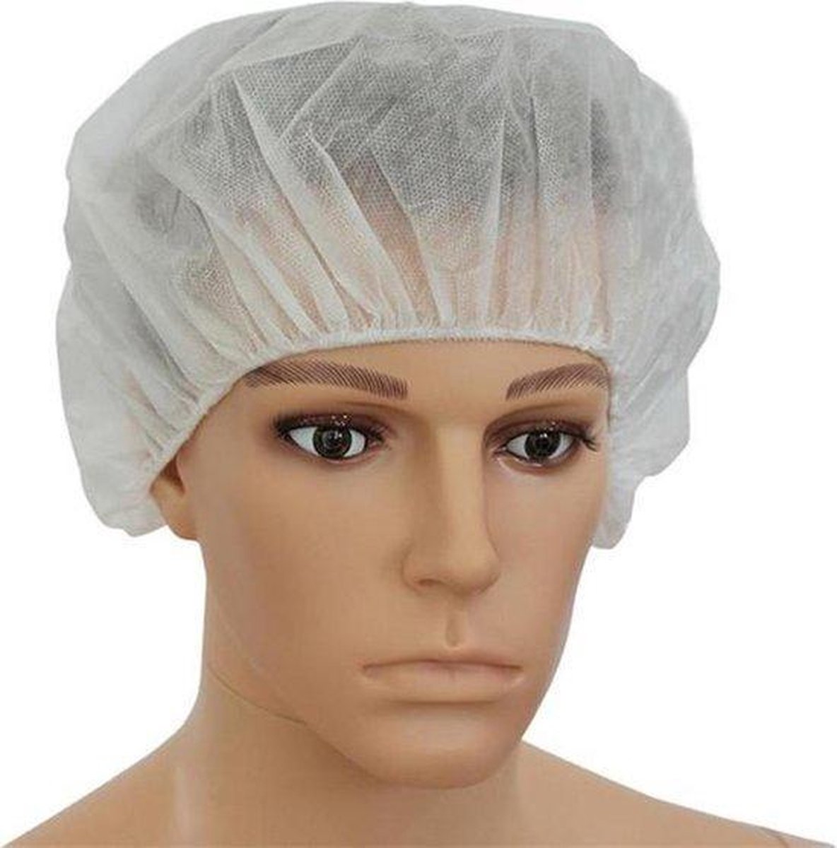 Wegwerp Haarnetje per 100 stuks wit - Medische Kwaliteit Haarnetjes Disposable Hairnet per 100 pieces white - Medical Quality Hairnets
