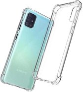 King Kong Armor Anti-Burst voor Samsung A51 Transparant Hoesje -Met Temperd glas