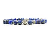 Beaddhism - Armband - Lapis - Zilver - Yasa - 8 mm - 18 cm