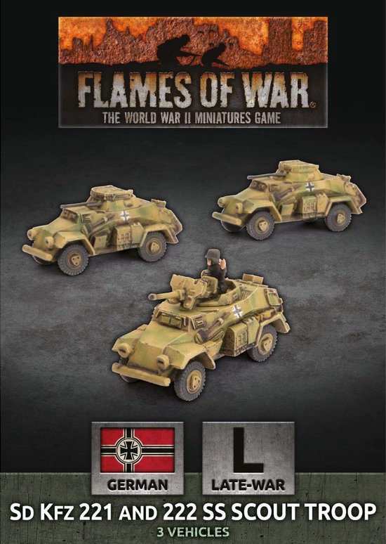 Afbeelding van het spel Flames of War: Sd Kfz 221 and 222 SS Scout troop