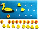 Leren tellen eenden - cijfers leren - montessori speelgoed - vilten
