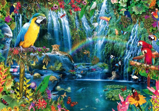 Bluebird puzzel Tropische papegaaien (1000)