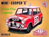 Mini Cooper Monte Carlo.  Metalen wandbord 40 x 30 cm.