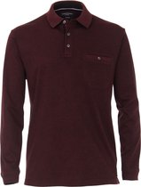 Casa Moda - Polo LS Bordeaux Rood - Regular-fit - Heren Poloshirt Maat L