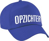 Opzichter verkleed pet blauw voor dames en heren - opzichter baseball cap - carnaval verkleedaccessoire / beroepen caps