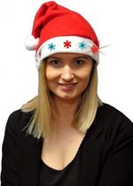 2x stuks kerstmutsen met lampjes voor volwassenen